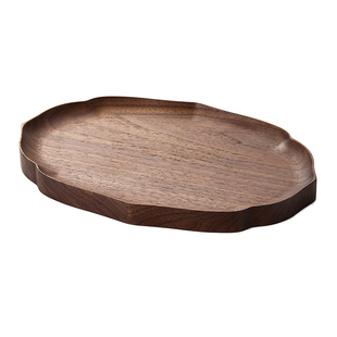 原木托盘壶承泡茶盘家用干泡盘简约收纳盘木质餐盘水果咖啡点心盘