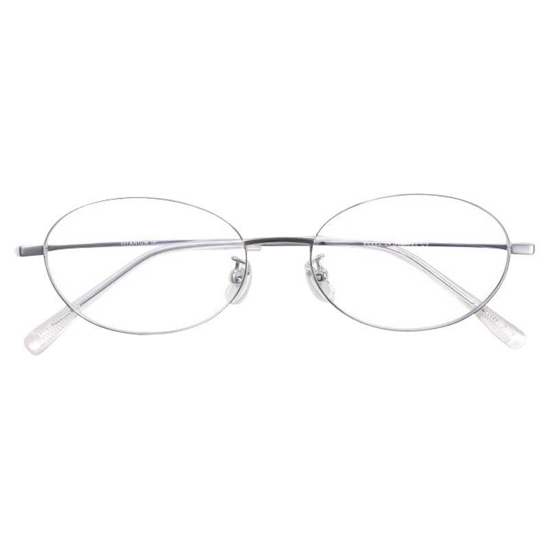 日本纯钛椭圆眼镜女素颜文艺风气质配近视高度数小框防蓝光眼镜架