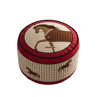 马格里特新年礼物红色客厅地上坐墩地毯坐垫蒲团懒人沙发脚墩凳子