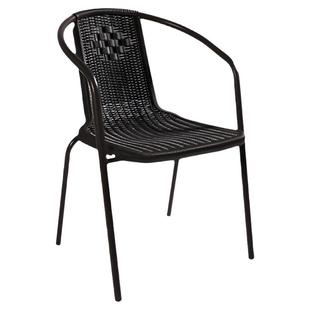 仿藤椅单人休闲靠背椅家用庭院办公椅餐椅阳台围椅奶茶店可堆叠椅