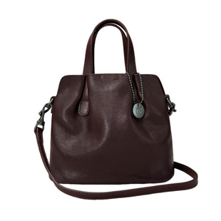 哈弘植鞣头层牛皮真皮单肩斜挎手提包软皮复古百搭简约日常通勤包