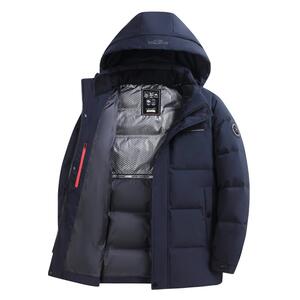 雅鹿中老年羽绒服男短款2024新款爸爸装保暖休闲加厚冬季外套