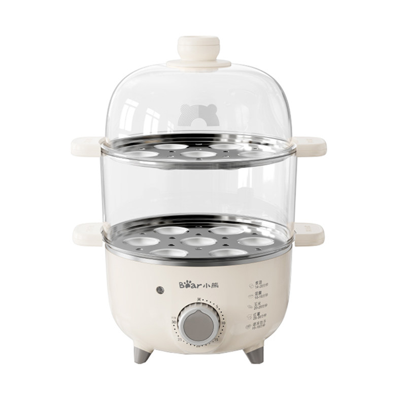 小熊定时蒸蛋器自动断电家用小型双层早餐煮鸡蛋神器多功能煮蛋器