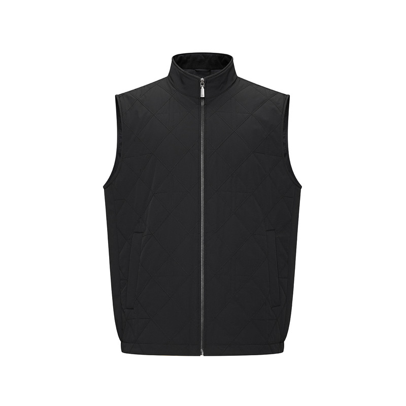 堡尼秋冬新品拉链立领马甲菱形格休闲棉服马夹无袖外套TIW80A11B