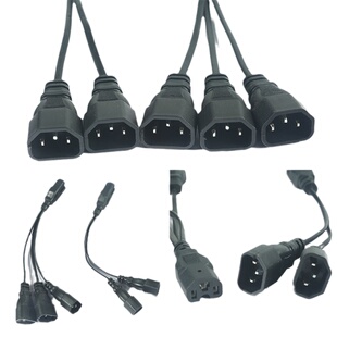 电动车三轮车一分二地摊夜市灯电瓶连接线充电器转换1分3品字插头