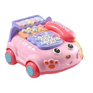 婴儿童仿真电话机玩具益智早教座机宝宝多功能音乐手机男女孩2岁3