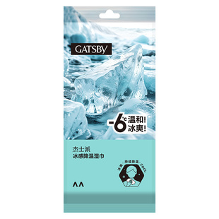 Gatsby杰士派湿纸巾运动清凉快速降温去油祛味冰感湿巾男女