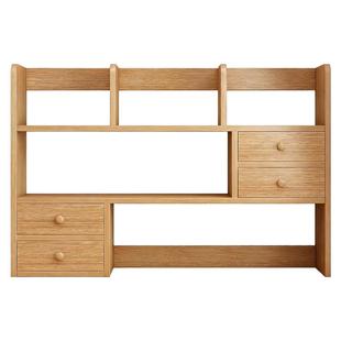 实木书架桌面置物架办公室桌上小型多层简易收纳架卧室书桌陈列架