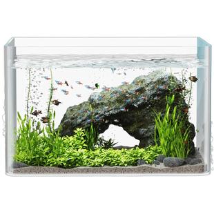 鱼缸热弯玻璃鱼缸超白新款小型生态缸斗鱼金鱼缸客厅桌面懒人家用