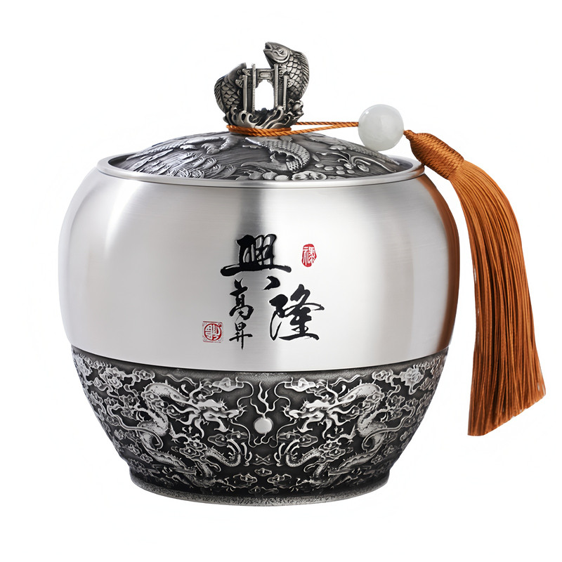 纯锡制茶叶罐礼盒包装