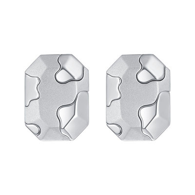 skin系列奶牛纹理双色拼接款耳环