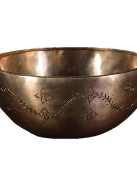 尼泊尔手工灵根钵加厚雕花颂钵