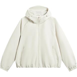 李宁户外CF溯|珑壳外套女士开衫长袖茄克连帽宽松梭织休闲运动服