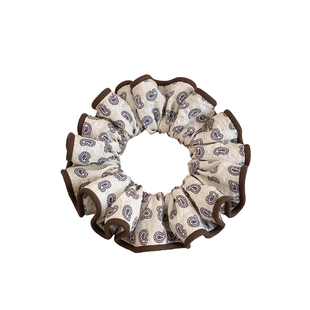 韩国东大门白色腰果花大肠发圈女气质超大丸子头马尾头绳秋冬头饰