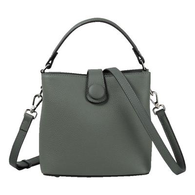 时尚新款真皮斜挎小包手提水桶包