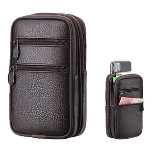 卡帝乐鳄鱼手机包腰包男真皮手机套男士腰带包老年袋牛皮干活工地
