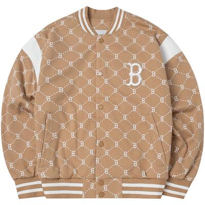 MLB官方正品运动外套男女复古老花棒球服秋新款立领夹克3AJPM0