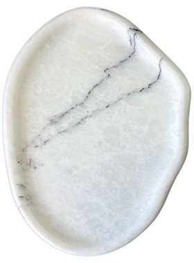 天然大理石托盘摆件轻奢创意