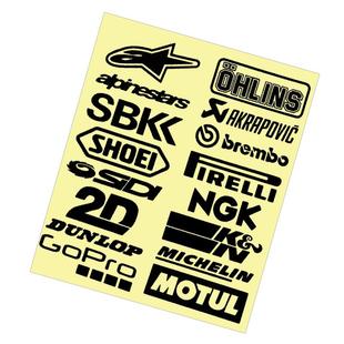 网红摩托车贴纸一整套MOTOGP赞助商反光贴花小牛电动车踏板车改装