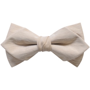 吴大侠杏色领结煲呔蝴蝶结婚新郎伴郎婚礼西装衬衫敬酒宴会司仪男