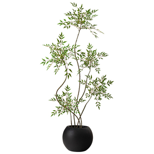 掬涵轻奢仿真绿植南天竹假植物仿生室内客厅大型落地盆栽造景摆件