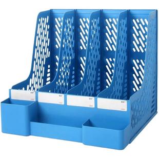 加厚文件架文件框文件收纳架书架桌面文件收纳盒文件栏办公用品大全文件夹架资料架置物筐简易桌上书立架多层