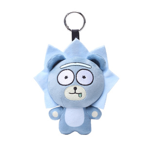 HUGKIS瑞克和莫蒂毛绒挂件瑞克熊玩偶公仔包挂饰礼物潮玩正版周边