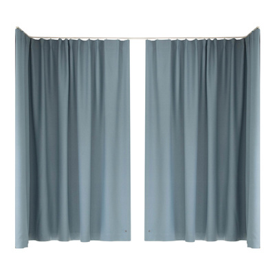 全遮光飘窗窗帘免打孔安装