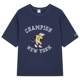 Champion冠军T恤女25夏季新款情侣校园风休闲圆领运动短袖上衣男