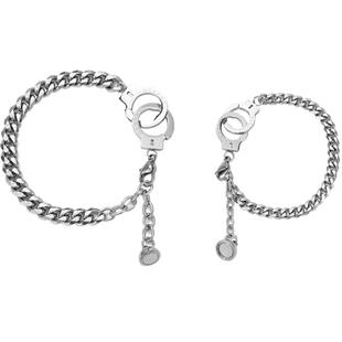 GENANX闪电潮牌古巴链饰品手铐磁力球钛钢情人节手链杨皓晨同款