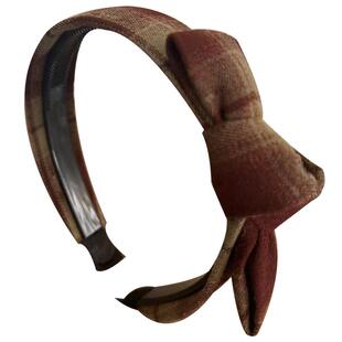 2025新款蝴蝶结格子发箍女头箍压发卡发捆头饰秋冬高级感洋气时尚