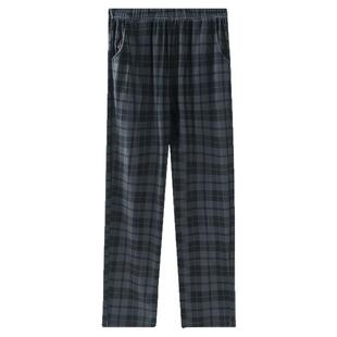 男士睡裤双面德绒秋裤加绒宽松自发热高端家居裤休闲裤加大保暖裤