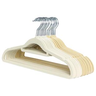 大号45cm 植绒衣架防滑无痕整理师专用不占空间衣架家用挂衣100个