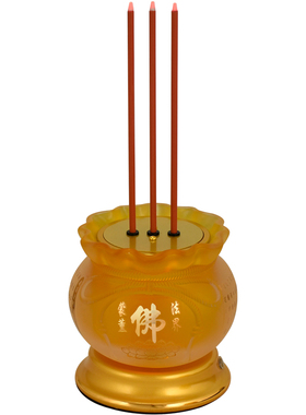 瑞吉祥琉璃led充电香炉触控开关