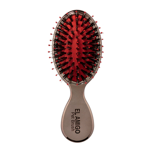 韩国EL AMIGO人体工学天然猪鬃毛刷宠物猫狗多功能按摩便携针梳子