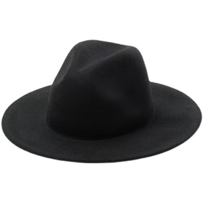 光身礼帽羊毛法式秋冬平檐爵士帽