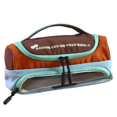 手提式便携潮酷笔袋透明前窗可视