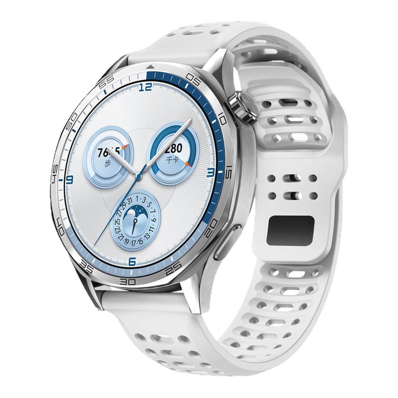 适用华为watch5透气氟橡胶手gt5表带watchgt5pro腕表带watch4pro运动GT4智能GT3男士2pro高级buds女生链腕带
