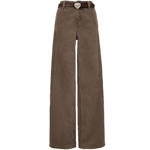 ONLY2025冬季新款立体裁剪松弛感宽松利落直筒裤长裤牛仔裤女