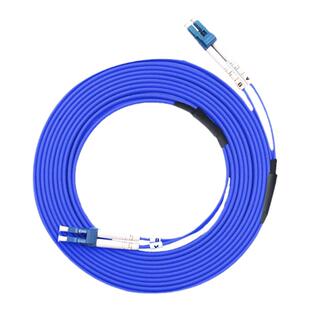 网立方铠装光纤跳线sc抗拉防水双芯工程防鼠3/5/8/10/20/50米sc转lc单模尾纤跳线fc万兆多模光钎2芯4芯电信级