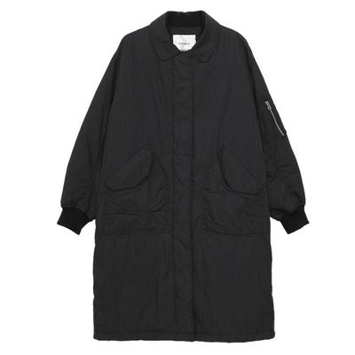 【商场同款】MOVEUP幻走2024冬季新款翻领罗纹拉链长款羽绒服女