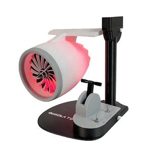 NIKOLATOY飞机发动机涡扇引擎风扇模型玩具加湿喷雾红光尾焰摆件