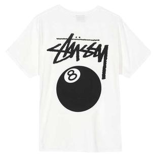 正品stussy 8Ball Tee 经典黑8球八号台球短袖T恤情侣印花宽松潮