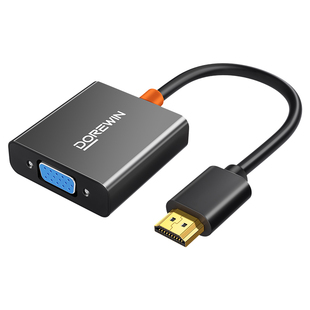 达而稳 hdmi转vga转换器高清线笔记本电脑接口转接头显示屏投影仪