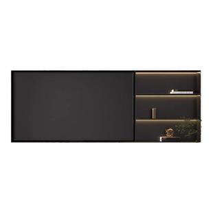 成品85寸不锈钢电视壁龛嵌入式柜电视机背景墙边框定制金属75黑色