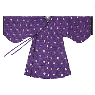 本格汉服女童战国袍儿童紫色中国风古风亲子直裾袍套装春秋款秋季