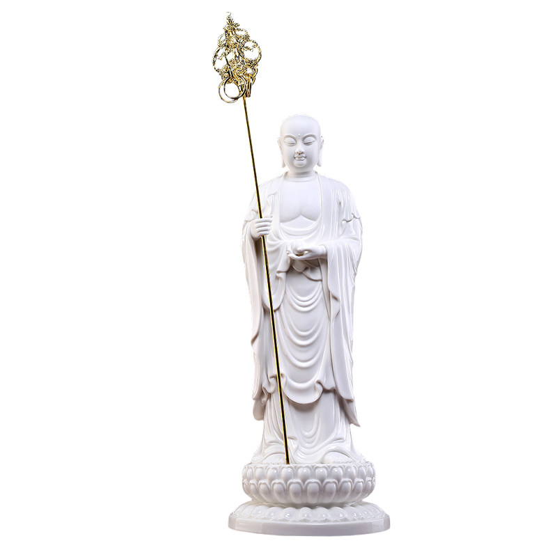 戴玉堂陶瓷摆件九华山地藏王菩萨