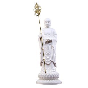 戴玉堂陶瓷摆件《九华山地藏王菩萨》家用供奉佛像德化白瓷地藏像