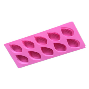 10连树叶子形状硅胶巧克力手工香皂模具DIY立体烘培蛋糕模具包邮