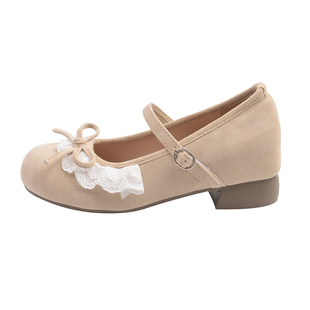 法式玛丽珍气质小单鞋女2026新款配裙子春季内增高绝美豆豆乐福鞋